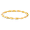 Thumbnail Image 1 of Made in Italy Textured Twist Bangle in 14K Gold - 7.5"