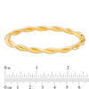 Thumbnail Image 2 of Made in Italy Textured Twist Bangle in 14K Gold - 7.5"