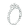 Thumbnail Image 1 of 1 CT. T.W. Certified Canadian Diamond Cushion Square Frame Engagement Ring in Platinum (I/SI2)