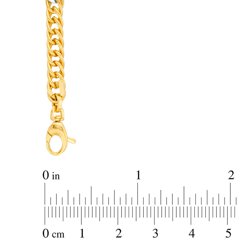 Made in Italy 5.0mm Curb Chain Bracelet in 14K Two-Tone Gold - 7.75"