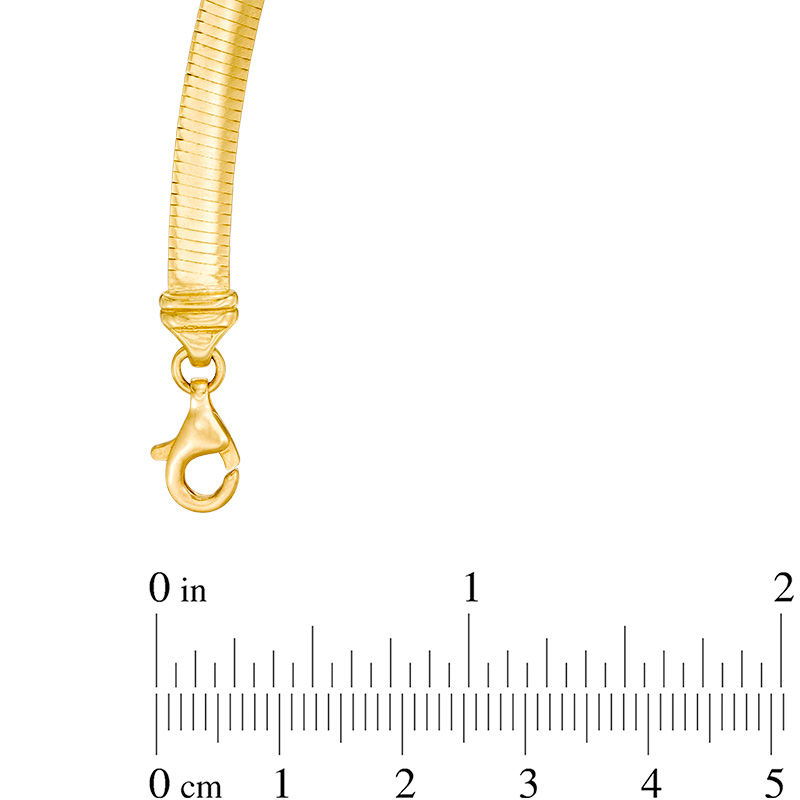 Made in Italy 5.0mm Reversible Omega Chain Necklace in 14K Two-Tone Gold - 16"