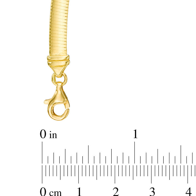Made in Italy 5.0mm Reversible Omega Chain Necklace in 14K Two-Tone Gold - 16"
