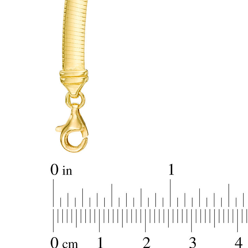 Main Image 3 of Made in Italy 5.0mm Reversible Omega Chain Necklace in 14K Two-Tone Gold - 16"