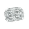 Thumbnail Image 1 of Men's 2-1/2 CT. T.W. Diamond Multi-Row Ring in 10K White Gold