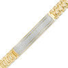 Thumbnail Image 1 of Men's 1 CT. T.W. Diamond Pavé Triple Row ID Bracelet in 10K Gold - 8.5"