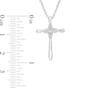 Thumbnail Image 2 of Diamond Accent Cross Pendant in Sterling Silver