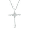 Thumbnail Image 0 of Diamond Accent Cross Pendant in Sterling Silver