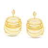 Made in Italy Diamond-Cut Abstract Apple Drop Earrings in 14K Gold