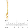 Thumbnail Image 1 of Made in Italy Diamond-Cut Beaded Station Triple Strand Necklace in 14K Gold