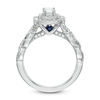 Thumbnail Image 3 of Vera Wang Love Collection 1 CT. T.W. Emerald-Cut Diamond Twist Shank Engagement Ring in 14K White Gold