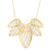 Thumbnail Image 1 of Made in Italy Diamond-Cut Pear-Shaped Lattice Necklace in 14K Two-Tone Gold