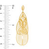 Made in Italy Diamond-Cut Lattice Teardrop Earrings in 14K Gold