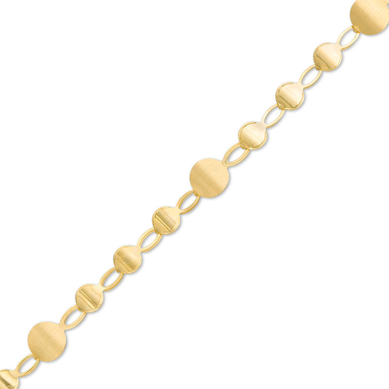 Made in Italy Disc Link Bracelet in 14K Gold 8" Zales Outlet