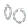 28.0mm Spiral Hoop Earrings in Sterling Silver