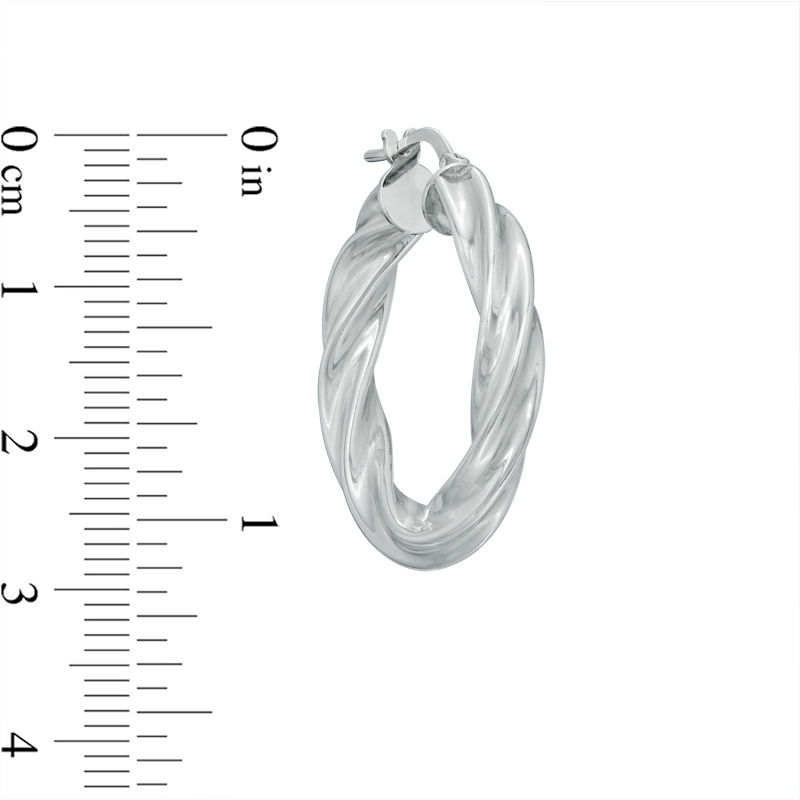 28.0mm Spiral Hoop Earrings in Sterling Silver