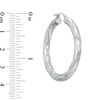 Thumbnail Image 2 of 37.75mm Diamond-Cut Spiral Hoop Earrings in Sterling Silver