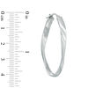 Thumbnail Image 2 of Oval Twist Hoop Earrings in Sterling Silver