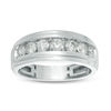 Thumbnail Image 1 of Men's 1-1/5 CT. T.W. Diamond Seven Stone Wedding Band in 10K White Gold