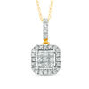 Thumbnail Image 1 of 1/3 CT. T.W. Princess-Cut Diamond Frame Pendant in 10K Gold