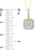 Thumbnail Image 2 of 1/3 CT. T.W. Princess-Cut Diamond Frame Pendant in 10K Gold