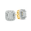 1/3 CT. T.W. Princess-Cut Diamond Frame Stud Earrings in 10K Gold