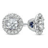 Vera Wang Love Collection 1/2 CT. T.W. Diamond Frame Stud Earrings in 14K White Gold
