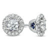 Thumbnail Image 1 of Vera Wang Love Collection 1/2 CT. T.W. Diamond Frame Stud Earrings in 14K White Gold
