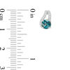 Thumbnail Image 1 of 5.0mm London Blue Topaz and Lab-Created White Sapphire Drop Earrings in Sterling Silver