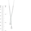 Thumbnail Image 2 of Lab-Created White Sapphire Lariat Necklace in Sterling Silver