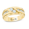 Thumbnail Image 0 of Ever Us® Men's 1 CT. T.W. Two Stone Diamond Satin Slant Band in 14K Gold