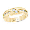 Thumbnail Image 0 of Ever Us® Men's 1/2 CT. T.W. Two Stone Diamond Satin Slant Band in 14K Gold