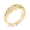 Thumbnail Image 1 of Ever Us® Men's 1/2 CT. T.W. Two Stone Diamond Satin Slant Band in 14K Gold