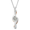 Thumbnail Image 2 of Ever Us® 1/4 CT. T.W. Two-Stone Diamond Linear Swirl Pendant in 14K Two-Tone Gold - 19"
