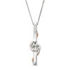 Thumbnail Image 2 of Ever Us® 1/2 CT.T.W. Two-Stone Diamond Linear Swirl Pendant in 14K Two-Tone Gold - 19"