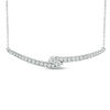 Thumbnail Image 0 of Ever Us® 1 CT. T.W. Two-Stone Diamond Bypass Necklace in 14K White Gold - 17"