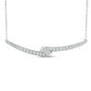 Thumbnail Image 1 of Ever Us® 1 CT. T.W. Two-Stone Diamond Bypass Necklace in 14K White Gold - 17"