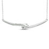 Thumbnail Image 1 of Ever Us® 1 CT. T.W. Two-Stone Diamond Bypass Necklace in 14K White Gold - 17"