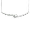 Thumbnail Image 2 of Ever Us® 1 CT. T.W. Two-Stone Diamond Bypass Necklace in 14K White Gold - 17"