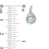 Thumbnail Image 2 of Aquamarine and Lab-Created White Sapphire Twisted Teardrop Pendant and Drop Earrings Set in Sterling Silver