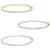 Thumbnail Image 0 of Diamond Fascination™ Three Piece Bangle Set in Sterling Silver and 18K Two-Tone Gold Plate and Platinum Plate