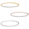 Thumbnail Image 1 of Diamond Fascination™ Three Piece Bangle Set in Sterling Silver and 18K Two-Tone Gold Plate and Platinum Plate