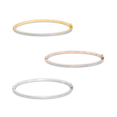 ブレスレット STONEHENgE U Lock 14K Diamond Bangle Bracelet Diamond Fascination™ Three Piece Bangle Set in Sterling