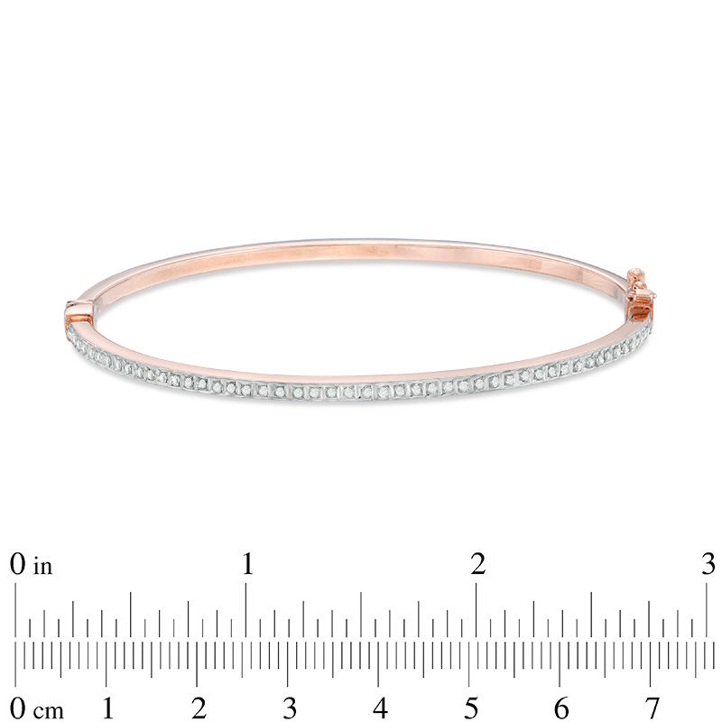 Main Image 3 of Diamond Fascination™ Three Piece Bangle Set in Sterling Silver and 18K Two-Tone Gold Plate and Platinum Plate