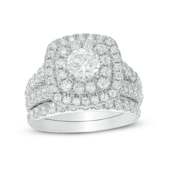 2-1/2 CT. T.W. Certified Canadian Diamond Double Cushion