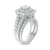 Thumbnail Image 2 of 2-1/2 CT. T.W. Certified Canadian Diamond Double Cushion Frame Bridal Set in 14K White Gold (I/I2)