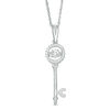 Thumbnail Image 0 of 1/10 CT. T.W. Diamond Key Pendant in Sterling Silver