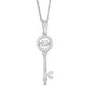 Thumbnail Image 1 of 1/10 CT. T.W. Diamond Key Pendant in Sterling Silver
