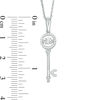 Thumbnail Image 1 of 1/10 CT. T.W. Diamond Key Pendant in Sterling Silver