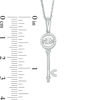 Thumbnail Image 2 of 1/10 CT. T.W. Diamond Key Pendant in Sterling Silver