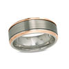 Thumbnail Image 1 of 8.0mm Two-Tone Tantalum Wedding Band - Size 10